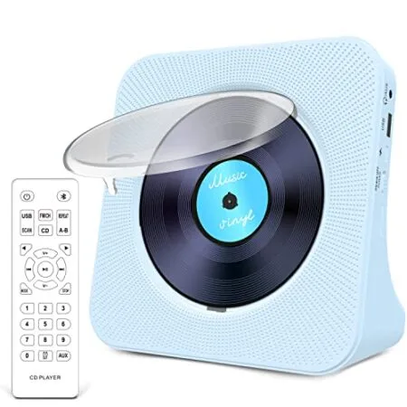 Greadio CD Player Portable with Bluetooth, 4000mAh Rechargeable Battery, HiFi Sound Speaker with Remote Control, Dust…