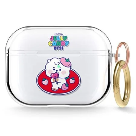 elago BT21 Case Compatible with Apple AirPods Pro Case, Clear Case with Keychain, Reduce Yellowing and Smudging…