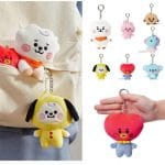 10cm Cartoon Bt21 Plush Doll Keychain Kawaii Cute Rj Chimmy