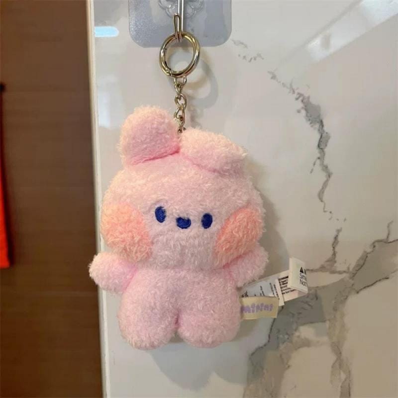 10cm-Cartoon-Bt21-Plush-Doll-Keychain-Kawaii-Cute-Rj-Chimmy-Cooky-Bag-Pendant-Girl-Key-Ring-4