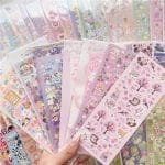 10pcs-20pcs-30pcs-Random-Sticker-Pack-Laser-Decorative-Kawaii-Album-Stickers-Korean-Stationery-DIY-Material
