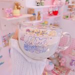 500ML Cute Transparent Glass Coffee Milk Mug with Handle Home