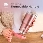 ALBOR-Insulated-Tumbler-with-Lid-and-Straw-30-oz-Insulated-Coffee-Mug-with-Handle-Travel-Coffee-Mug-with-2-Lids-2-Metal-Straw-Brush-and-Storage-Bag-Rose-Gold-0