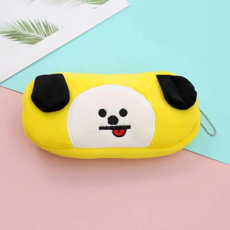 Anime-BTS-bt21-Kawaii-Kpop-Rj-Koya-Chimmy-Plush-Pencil-Case-Tata-Cooky-Shooky-Mang-Van-3