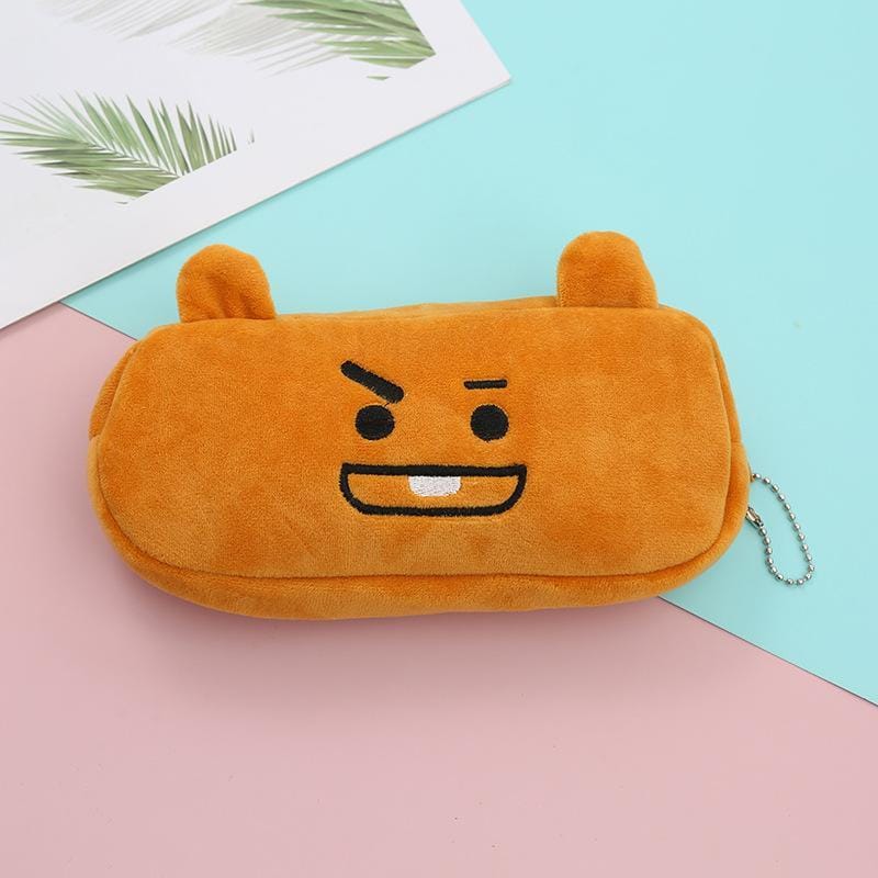 Anime-BTS-bt21-Kawaii-Kpop-Rj-Koya-Chimmy-Plush-Pencil-Case-Tata-Cooky-Shooky-Mang-Van-5