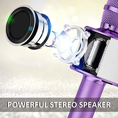 BONAOK-Wireless-Bluetooth-Karaoke-Microphone-3-in-1-Portable-Handheld-Mic-Speaker-Machine-for-All-Smartphones-for-Girls-Boys-Kids-Adults-All-Age-Q37Light-Purple-0-2