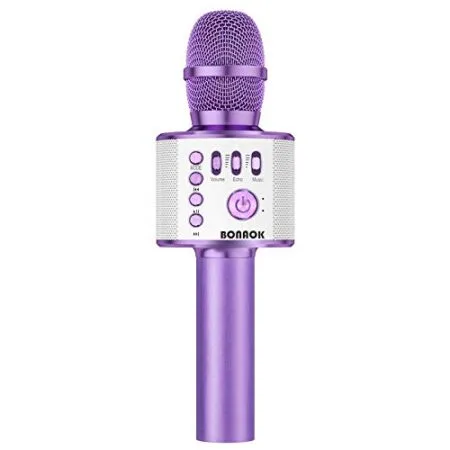 BONAOK Wireless Bluetooth Karaoke Microphone, 3-in-1 Portable Handheld Mic Speaker Machine for All Smartphones, for…
