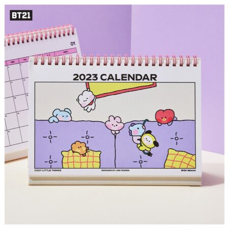 BT21 Cartoon Minini Series Desk Calendar Anime Printing 2023