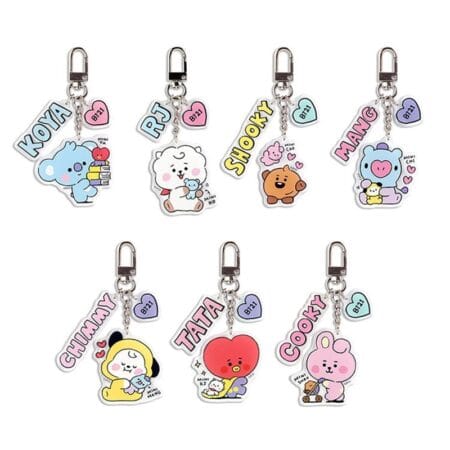 BT21 New Keychain Kawaii Anime Cute Cartoon Bag