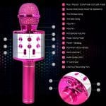 BlueFire-4-in-1-Karaoke-Wireless-Microphone-with-LED-Lights-Portable-Microphone-for-Kids-Great-Gifts-Toys-for-Kids-Girls-Boys-and-Adults-Purple-0