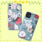Bt21 حافظة أوراق الهاتف آيفون 11 12 13