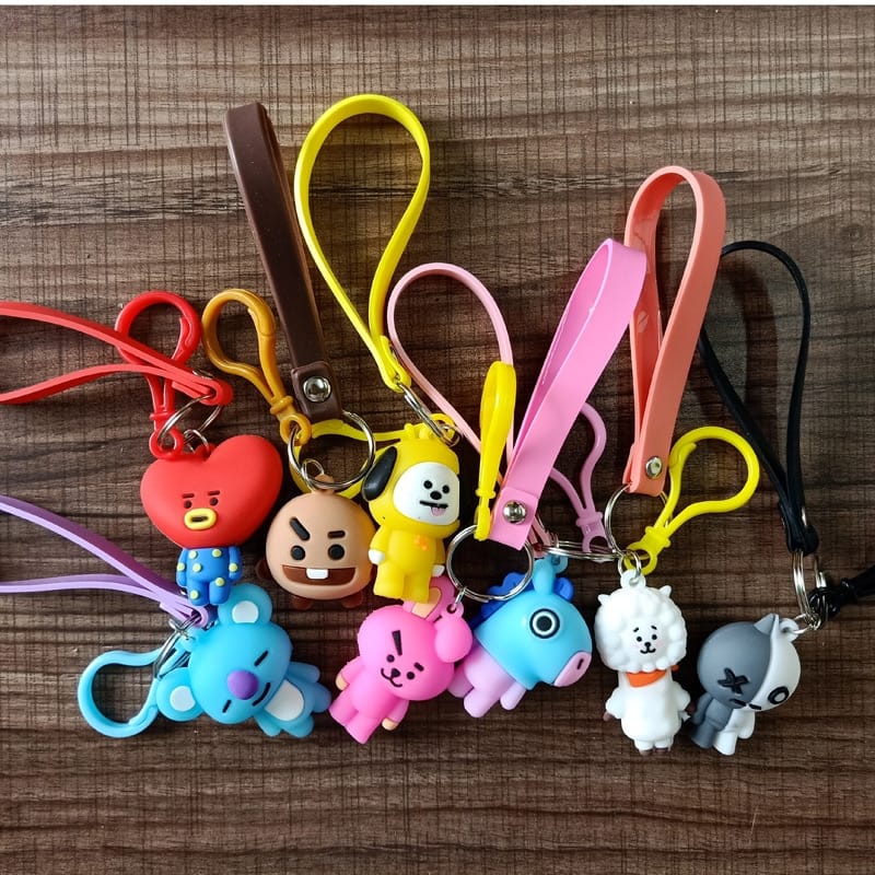 Bt21-Bangtan-Boys-Mang-Koya-Chimmy-Cooky-Shooky-Cartoon-Rubber-Animal-Keychain-Phone-Backpack-Key-Ring