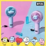 Cartoon-Kawaii-bt21-Baby-Series-Mini-Handheld-Fan-3-gear-Wind-Desktop-Mute-Lovely-Small-Electric