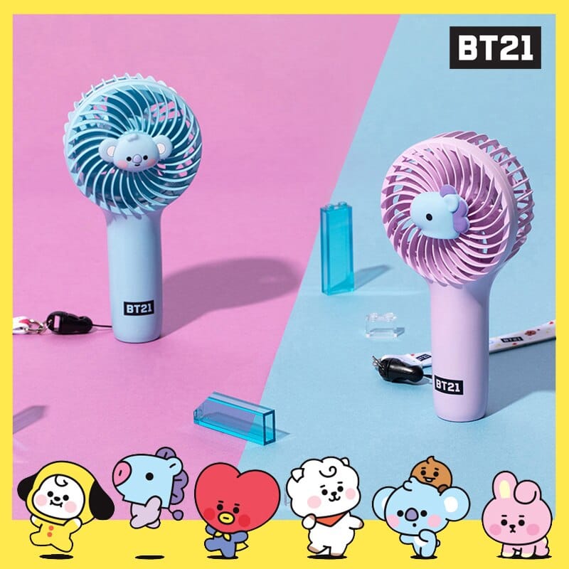 Cartoon-Kawaii-bt21-Baby-Series-Mini-Handheld-Fan-3-gear-Wind-Desktop-Mute-Lovely-Small-Electric-1