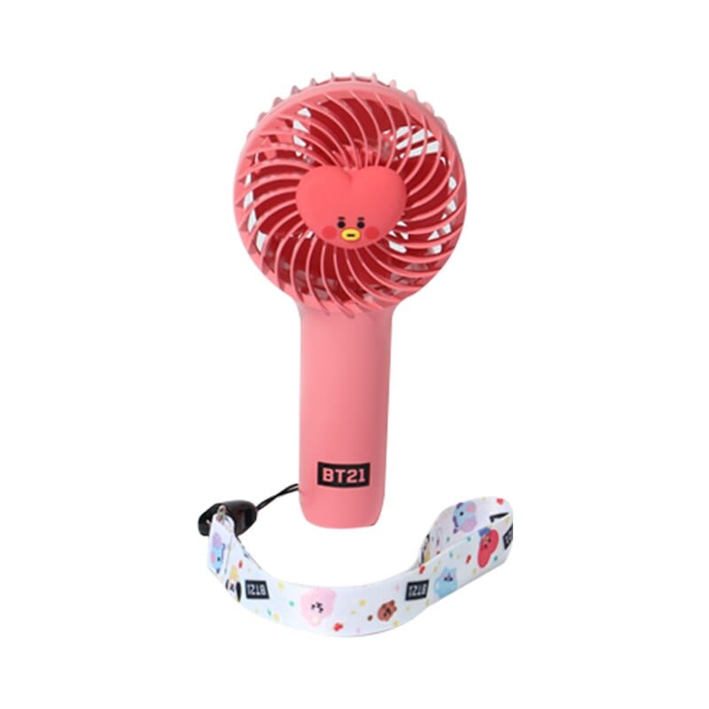 Cartoon-Kawaii-bt21-Baby-Series-Mini-Handheld-Fan-3-gear-Wind-Desktop-Mute-Lovely-Small-Electric-4