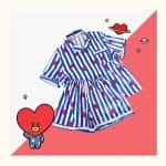 Cartoon-Kpop-Two-Piece-Pajamas-Suit-Kawaii-Bt21-Anime-Short-Sleeved-T-Shirt-Shorts-Homewear-Summer