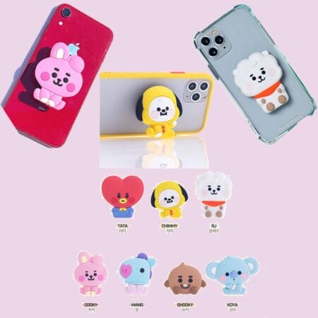 Cute Cartoon Bt21 Handheld Mobile Phone Stand