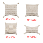 Decoration-Throw-Cushion-Covers-Beige-Pillow-Cover-Geometry-30x50cm-45x45cm-Tufted-Tassel-for-Living-Room-Girls