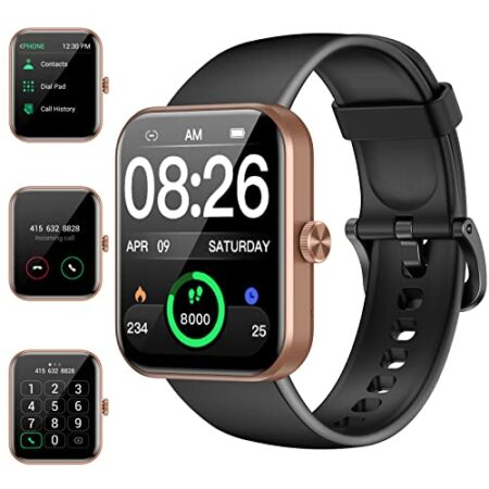 EURANS Smart Watch 42mm Bluetooth Calling (Answer/Make Call) HD Touch Screen IP68 Waterproof Fitness Tracker for Android…