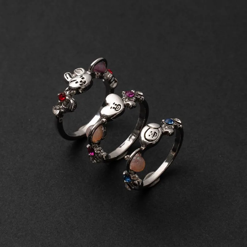 Fashion-Bt21-Kpop-Ring-Rj-Koya-Chimmy-Cooky-Shooky-Mang-Kawaii-Cartoon-Anime-Women-Girls-Jewelry-1