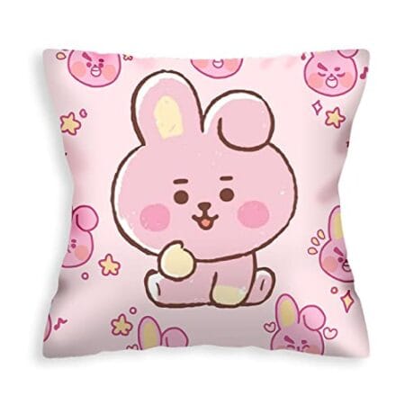 G-Ahora Cartoon Kpop BTS Soft Pillow Cover Decorative Square Throw Pillow Case Set Cooky MANG KOYA CHIMMY TATA RJ SHOOKY…