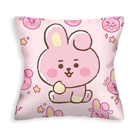 G-Ahora Cartoon Kpop BTS Soft Pillow Cover Decorative Square Throw Pillow Case Set Cooky MANG KOYA CHIMMY TATA RJ SHOOKY…
