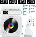 Gueray-CD-Player-Portable-Bluetooth-Desktop-CD-Player-for-Home-CD-Player-with-Timer-Built-in-HiFi-Speakers-with-LCD-Screen-Display-Home-Audio-Boombox-FM-Radio-USB-Type-c-MP3-Music-Player-0
