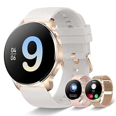 Iaret Smart Watch for Women (Answer/Make Call), Fitness Tracker for Android and iOS Phones Waterproof Smartwatch with 1…
