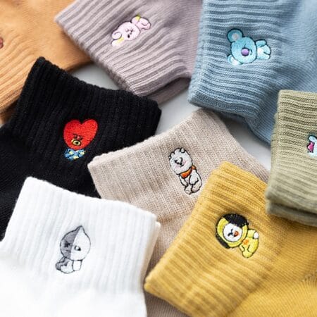 Kawaii BT21 Socks Anime Cute Cartoon Cotton