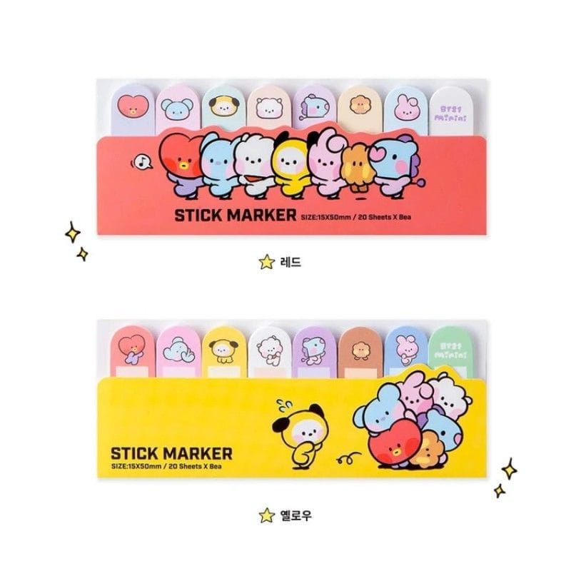 Kawaii-BT21-Sticker-Set-Anime-Cute-Cartoon-Mini-Series-Notepad-Sticker-Hand-Ledger-Notepad-Memo-Birthday-3