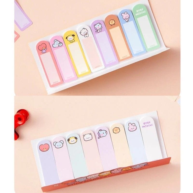 Kawaii-BT21-Sticker-Set-Anime-Cute-Cartoon-Mini-Series-Notepad-Sticker-Hand-Ledger-Notepad-Memo-Birthday-4