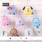 Kawaii Bt21 Mini Plush Doll Anime Cute Cartoon Backpack School Bag