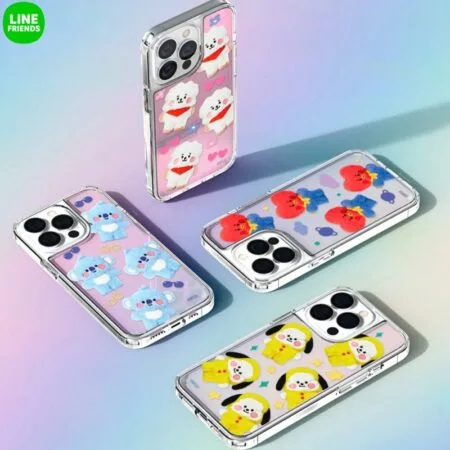 Kawaii Bt21 الكرتون جراب هاتف Kpop Bts تاتا Chimmy الإبداعية إطار