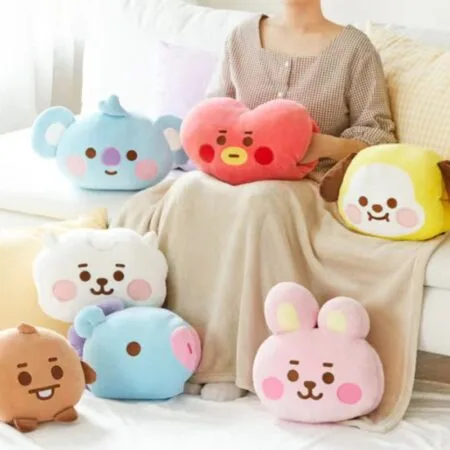 Kawaii Kpop Bts Animal Plush Toys Hand Warmer Bt21 Plushie