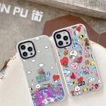 Kpop B-BT21 قضية الهاتف آيفون 14 زائد 13 12 11 برو
