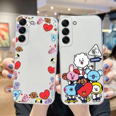Kpop الكرتون B-BT21 قضية الهاتف لسامسونج غالاكسي