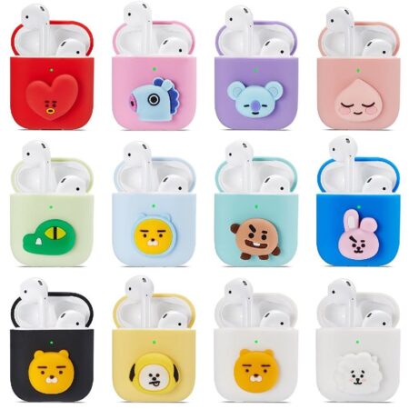 Kpop Bts Stars Anime Peripheries Bt21 Silicone Earphone Cases