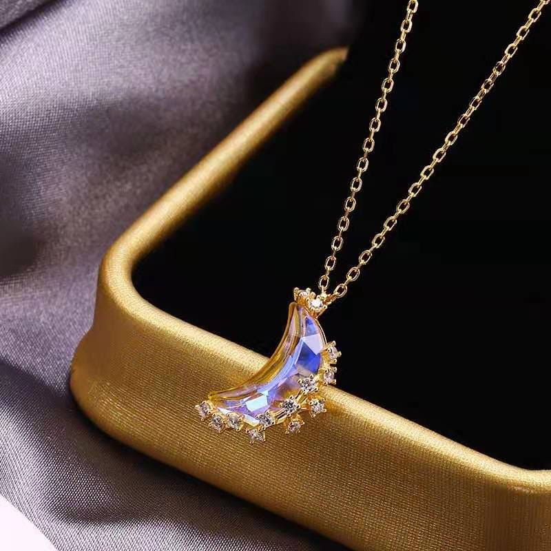 LATS-Discoloration-Moon-Stainless-Steel-Chain-Necklace-Korea-Colorful-Glazed-Stone-Pendant-Necklaces-for-Women-Fashion-2
