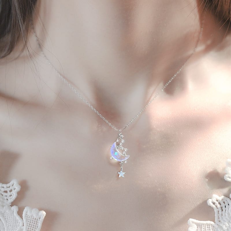 LATS-Discoloration-Moon-Stainless-Steel-Chain-Necklace-Korea-Colorful-Glazed-Stone-Pendant-Necklaces-for-Women-Fashion-4