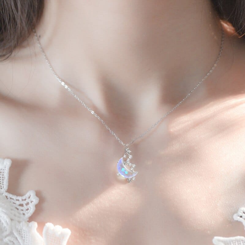LATS-Discoloration-Moon-Stainless-Steel-Chain-Necklace-Korea-Colorful-Glazed-Stone-Pendant-Necklaces-for-Women-Fashion-5