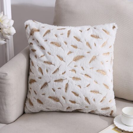 Luxury Design PV Fleece Cushion Cover Feather Fur