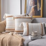 Luxury Moroccan Style Cushion Cover Wool Tassels Boho Style Ethnic