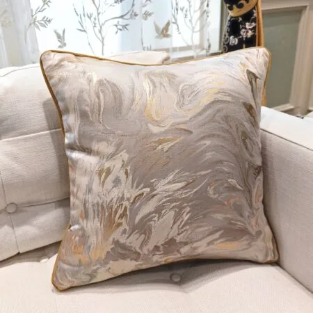 Modern Beige Gold Shiny Abstract Texture Sofa Chair Designer