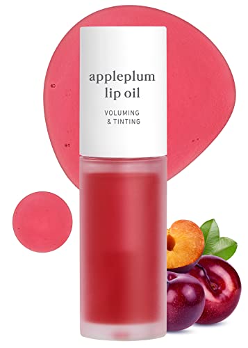 NOONI Korean Lip Oil - Appleplum | Gift, Moisturizing, Glowing, Revitalizing, and Tinting for Dry Lips with Apple Seed…