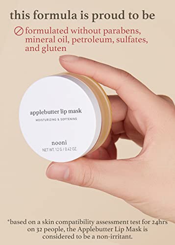 NOONI-Lip-Mask-Applebutter-Moisturize-Nourish-Cracked-Lip-Repair-Overnight-with-Shea-Butter-042-Oz-0-2