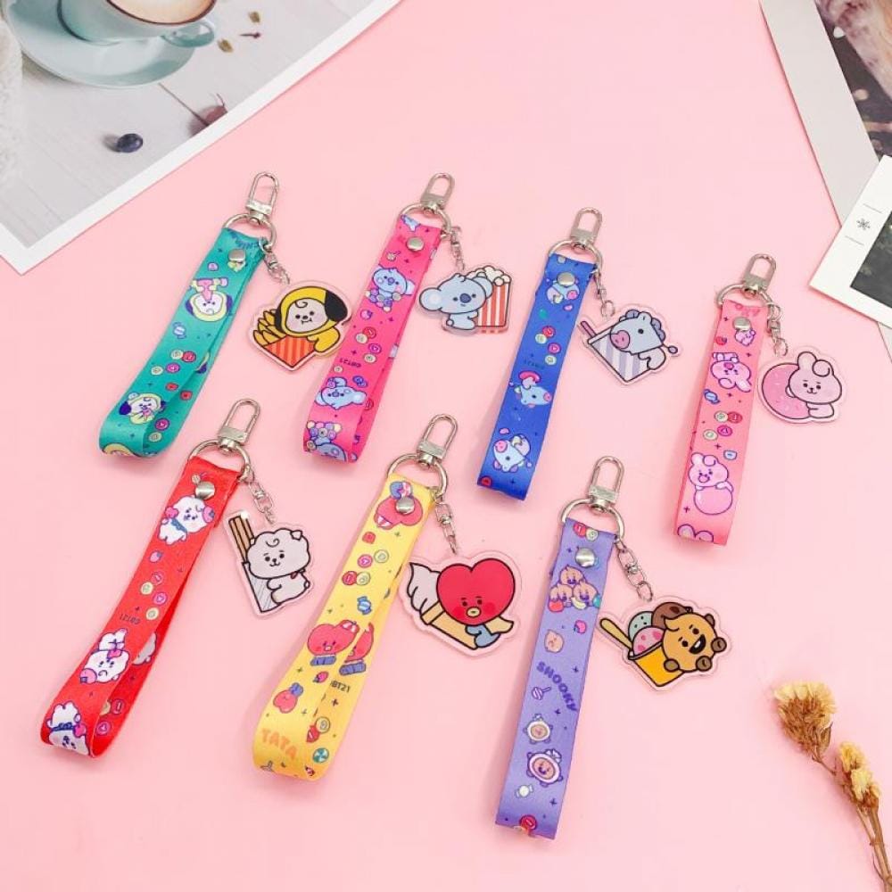 New-Bt21-Anime-Kawaii-Cooky-Chimmy-Rj-Mang-Keychain-Acrylic-Cute-Cartoon-Key-Ring-Pendant-Bag-1