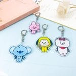 New-Bt21-Anime-Kawaii-Cooky-Chimmy-Rj-Mang-Keychain-Acrylic-Cute-Cartoon-Key-Ring-Pendant-Bag