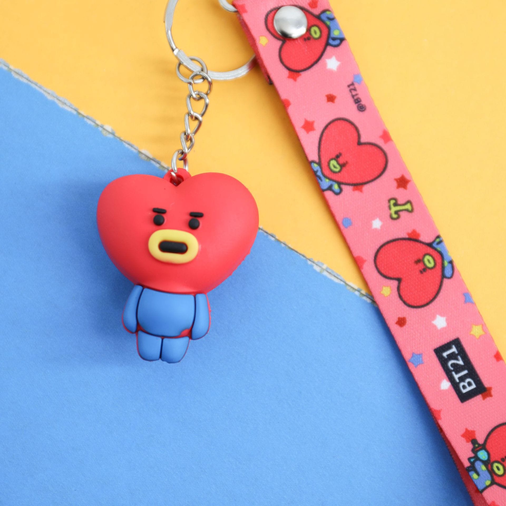 New-Bt21-Keychain-Kawaii-Animal-Cartoon-Soft-Rubber-Key-Ring-Lovely-Woman-Bag-Accessories-Cute-Mini-4
