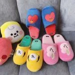 New Kawaii Bt21 Cartoon Anime Plush Slippers Home Indoor