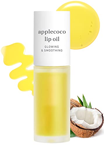 Nooni Korean Lip Oil - Applecoco | Gift, Moisturizing, Glowing, Revitalizing, and Tinting for Dry Lips with Coconut Oil…
